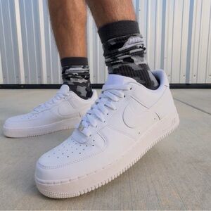 NIKE af1 Air Force one white lace up shoes sneakers men’s 13 Preowned